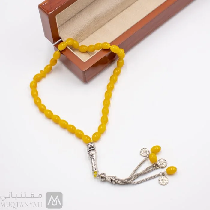 سبحة رجالية عقيق اصفر مقتنياتي 5