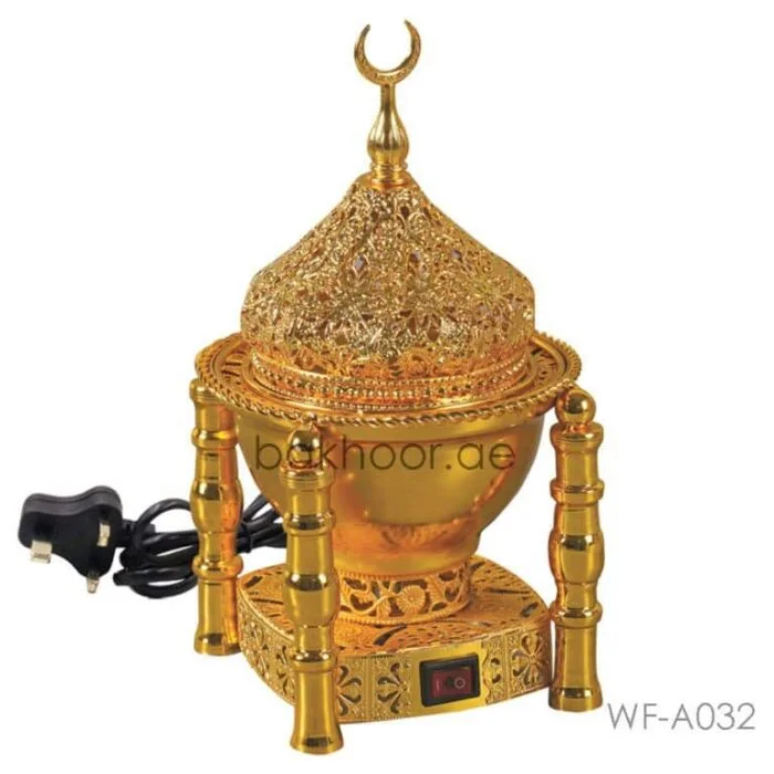 مبخرة عود بتصميم فاخر مبخرة كهربائية ذهبي – WF-A032 مقتنياتي 2