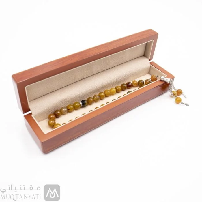 سبحة رجالية عقيق اصفر مقتنياتي 2