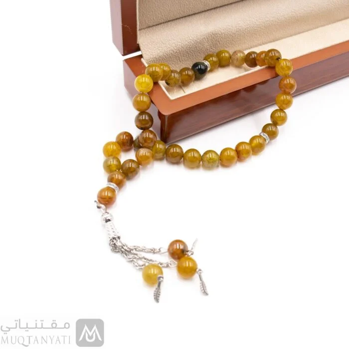 سبحة رجالية عقيق اصفر مقتنياتي 4