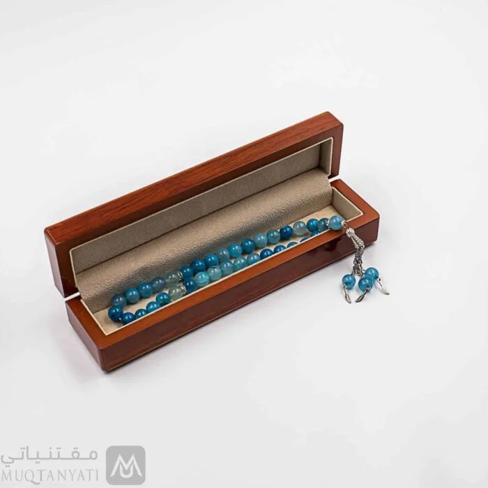 سبحة رجالية عقيق سماوي مقتنياتي 6