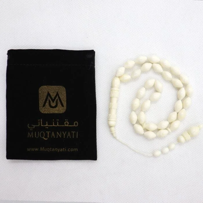 سبحة عظم جمل لون ابيض مقتنياتي 2