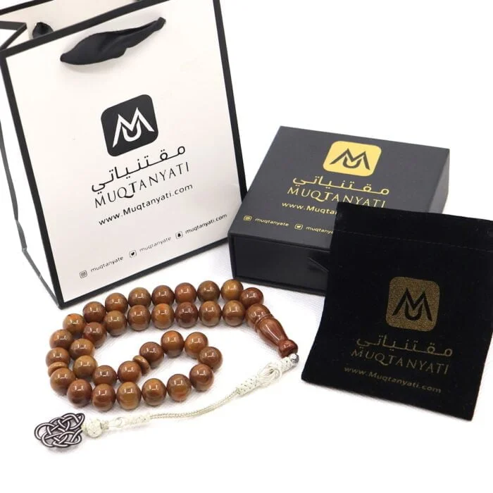 سبحة كهرمان لون بني مقتنياتي 3