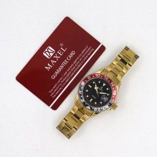 ساعة ماركة ماكسل لون ذهبي مينا اسود مقتنياتي 5