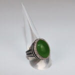 خاتم فضة وعقيق لون اخضر رجالي – B2 مقتنياتي 9