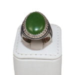 خاتم فضة وعقيق لون اخضر رجالي – B2 مقتنياتي 7